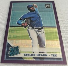 2019 Optic Baseball Taylor Hearn Texas Rangers Purple Pandora Prizm Rookie #d 99