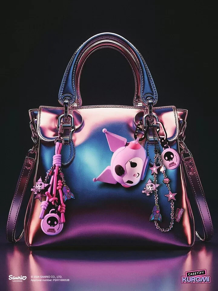 Kuromi CASETiFY AirTag case Keychain Carabiner Strap Sanrio