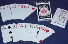 Split Deck (RED Bicycle Poker) -- lay audiences LOVE this one!     TMGS