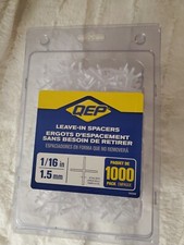 QEP Leave-In 1/16" 1.5mm Tile Spacers Box 0f 1,000  New 