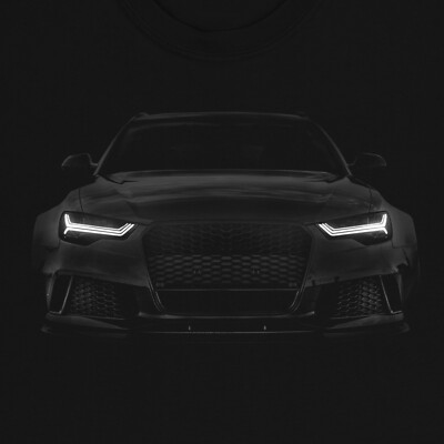 RS6 S6 A6 T-Shirt Black Tee Mens Gift Idea 100% Cotton