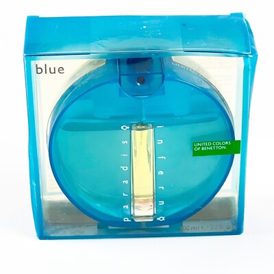 PARADISE INFERNO BLUE * Benetton 3.3 oz / 100 ml EDT Men Cologne Spray