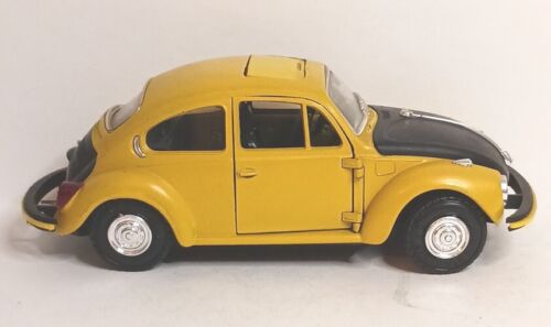 Gama VW Volkswagon Beetle Bug Vintage 1:24 Doors Hood Trunk Roof Open Yellow - Picture 2 of 12