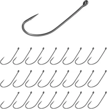 Reaction Tackle Neko Hooks/Wacky Hooks - Perfect for #1 Hook, Black Nickel 