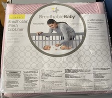 BreathableBaby Breathable Mesh Crib Liner pink