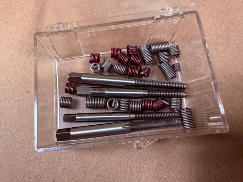 ASSORTED LOT OF THREAD REPAIR INSERTS + HELICOIL & GTD TAPS - 10-32 8-32
