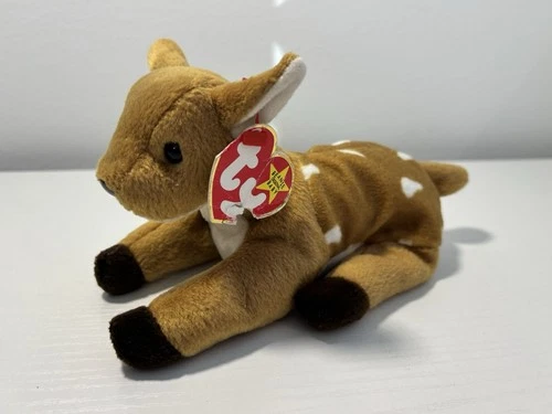 Ty Beanie Baby Whisper the Deer Plush Fawn 1998 Vintage 90's