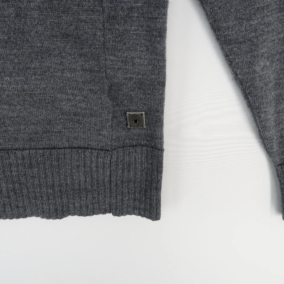 Smartwool Kiva Ridge Sweater Mens Small Charcoal Merino Wool Blend Crewneck - Image 3 of 4
