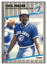 Cecil Fielder 1989 Fleer #232 Toronto Blue Jays VTG Baseball *340