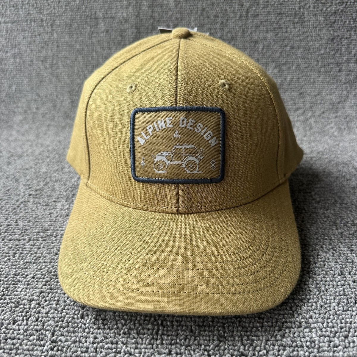 Alpine Design Outdoor Baseball Cap Strapback Khaki Curved Brim Hat
