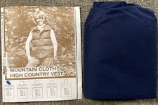 Frostline Sew Kits High Country Vest Dk Blue Pattern Fabric Vintage Rare XS/S