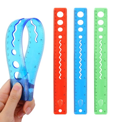 3 Pcs Flexible Ruler 12 Inch, Kids Ruler for School Soft Bendy Ruler | eBay