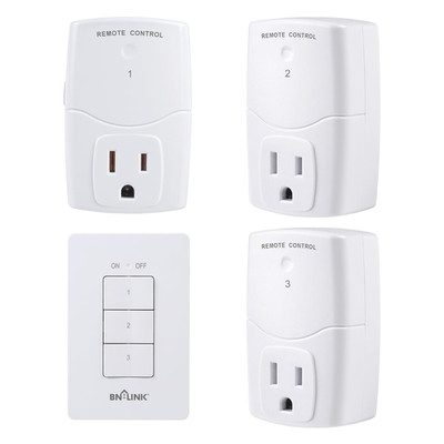 Mini Wireless Wall-Mounting Remote Control Outlet Switch Power Plug in for House