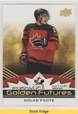 2020 Upper Deck Team Canada Juniors Golden Futures Nolan Foote #GF-20 READ 0s9c