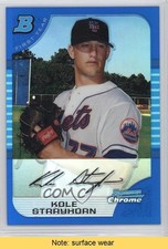 2005 Bowman Chrome First Year Blue Refractor 28/150 Kole Strayhorn #182 READ n8a