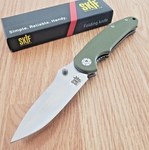 SKIF Knives Mouse Folding Knife 3.5" Steel Blade OD Green G10 Handle, NEW in box