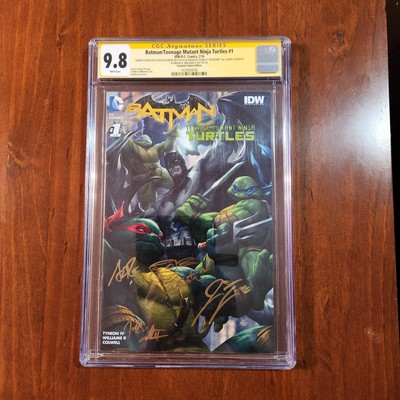 Batman Tmnt #1 9.8 CGC #2/16 Signitures: Artgerm, Eastman, Tynion & Williams III