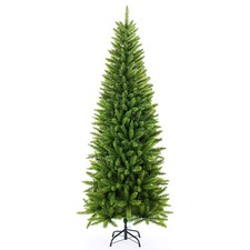 Artificial Christmas Tree,Classic Pine Fir Pencil Tree 7 FT