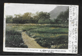 DSWA PK Landschaft bei Arredaweizas im Anasgebirg 1905 mit Feldlazarett Stempel