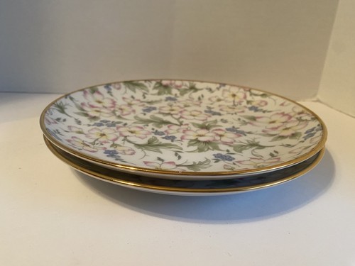 Two English Chintz Gold Trim 8” Plates - Picture 7 of 10