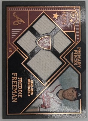 2016 Topps Museum Collection - Freddie Freeman #PPQR-FF Quad Relic 49/75 Braves