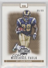 2007 Topps Triple Threads Gold 89/99 Marshall Faulk #89 HOF 04br