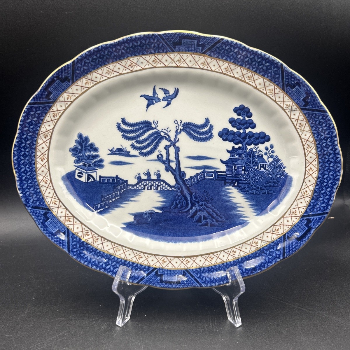 ANTIQUE SET Booths “Real Old Willow” Dinner And Serving Pieces 33