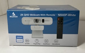 (1) Zoom certifié NEXIGO N940P Zoomable 2K Webcam w/Remote et logiciels - NEW