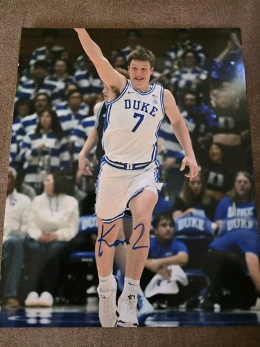 Kon Knueppel  8" x 10"  Photo Signed  in Person While Playing At Duke University