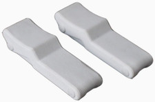2 Pcs 4 Inch Flexible Draw Latch Soft White Rubber over Center Boat Latch Door H