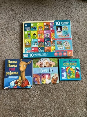 Kids' book and puzzle bundle