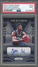 2019/20 Prizm Zion Williamson Rookie Signatures PSA 9