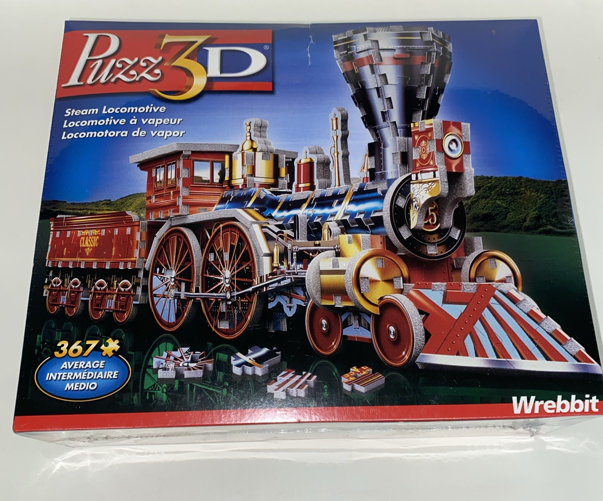すのチルソフビ　8体セット Puzz 3D - Steam Locomotive Train 3D Puzzle - Vintage Wrebbit New