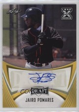2021 Leaf Draft Base Auto Gold Jairo Pomares #BA-JP1 Auto 0sm1