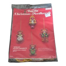 Vintage Bucilla 2340 Goldilocks Friends Jeweled Felt Ornament Kit
