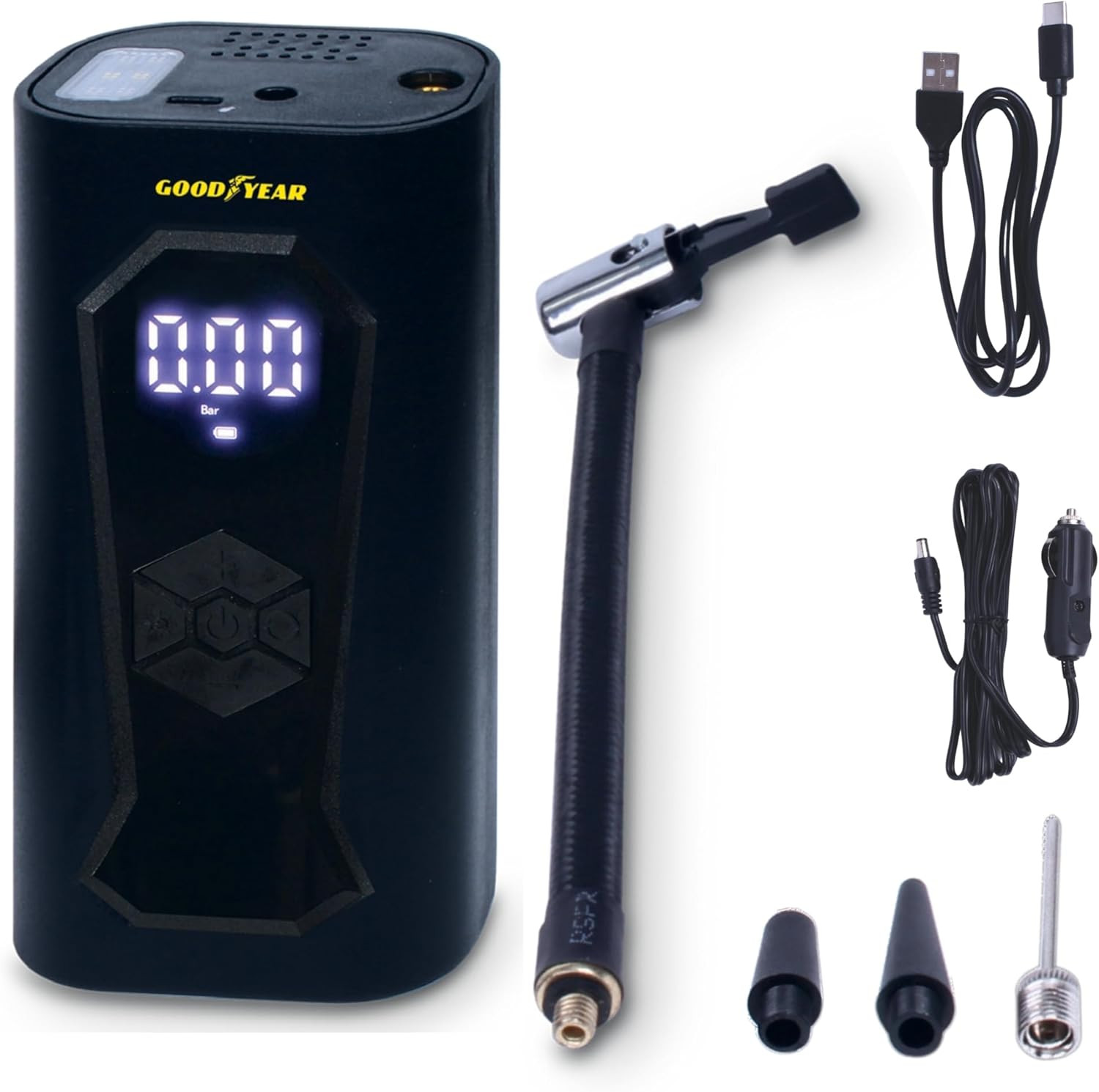 Compressore Aria Portatile 6000mAh 150PSI: Mini Pompa Auto e Moto 5-in-1