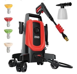 Electric Pressure Washer 3.0GPM with 360° Wheels 4 Nozzles Foam Cannon