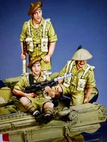king &country EA030 54mm WW2 No Africa 8th British tank riders 3 figs MIB/OOP