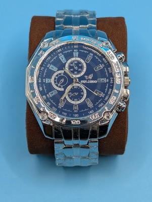 watch men vintage Orlando tachymeter blue collectors item adjustable wristband