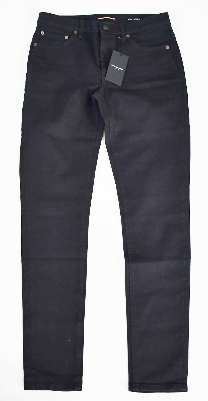 ️ SAINT LAURENT Paris D05 con SK MW Jeans neri skinny taglia media 30