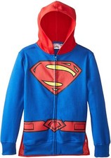 Boys' DC Comics Superman Hoodie with Cape NEW 10/12