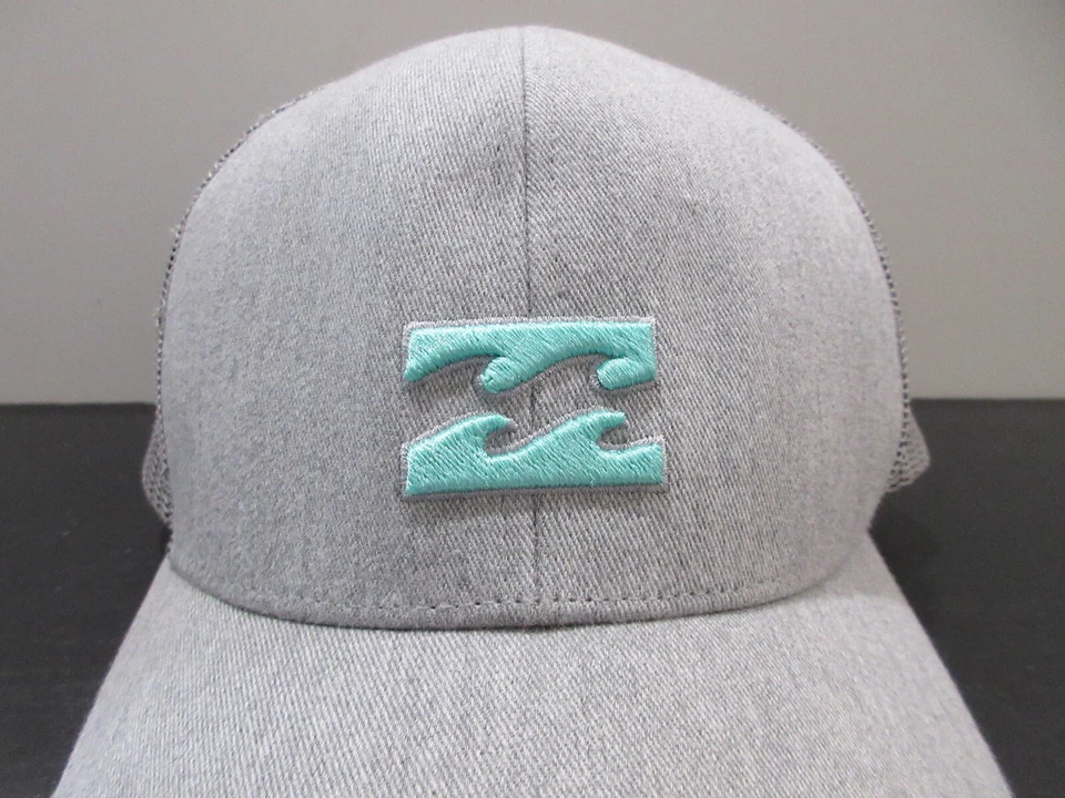 Billabong Hat Cap Snap Back Gray Blue Surfer Surf Surfing Baseball Trucker Mens - Image 2 of 4