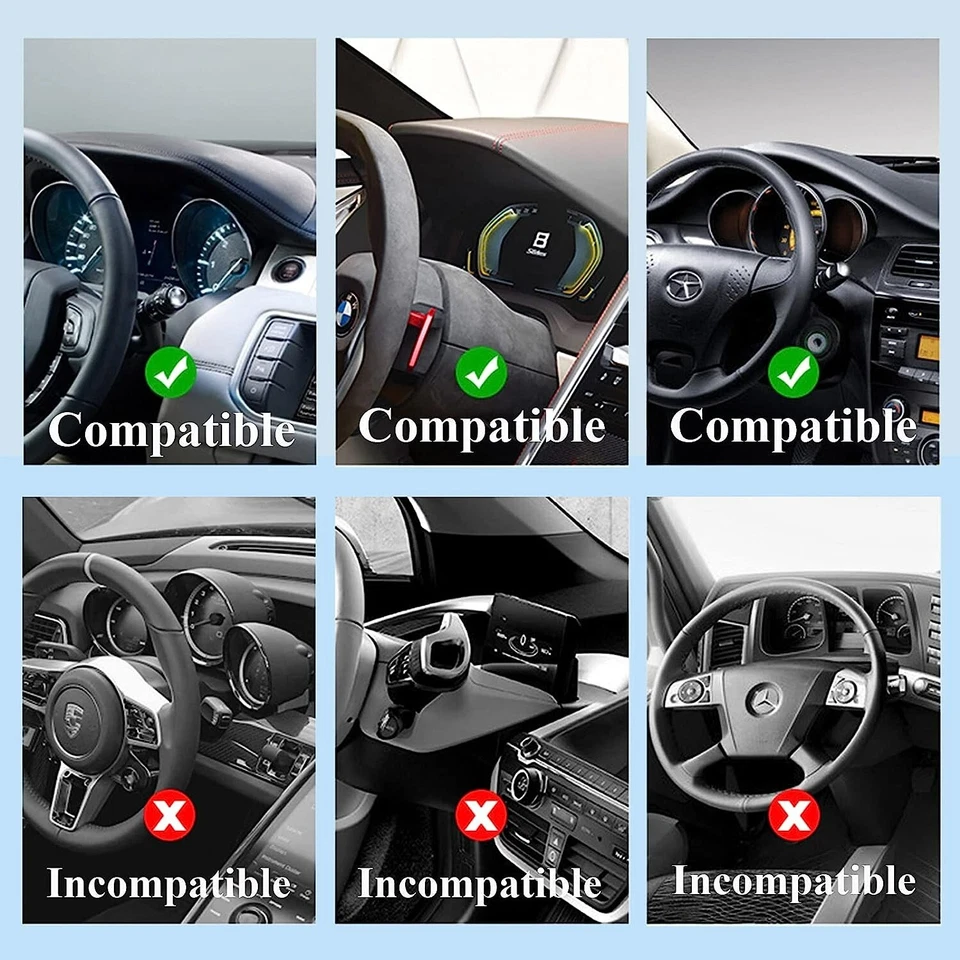 Conveniente montaje para teléfono de automóvil - se adapta a teléfonos inteligentes de 4,7 a 6,5 pulgadas - antideslizante - negro Foto 4 de 4