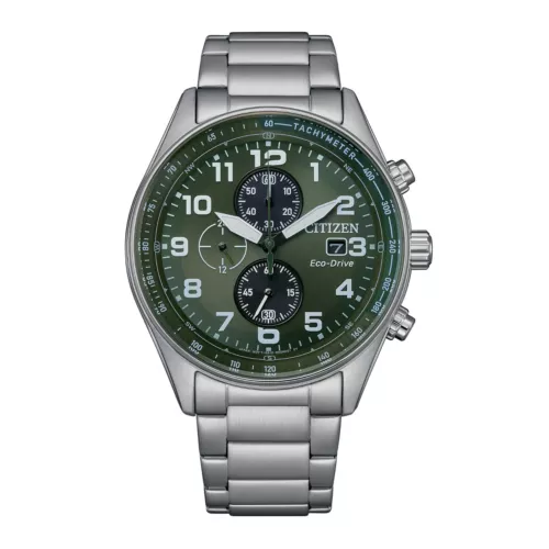 Citizen Men's Sport Casual Chronograph Eco-Drive Silver Watch 43 MM CA0770-56X