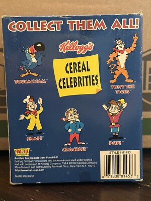 Tony The Tiger Kellogg's Cereal Celebrities 1998 Figure NIB Tony The Tiger Kellogg's Cereal Celebrities 1998 Figure NIB