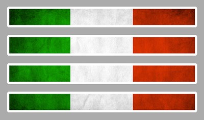 Autocollant 4 Bandes Couleur Drapeau Italien Italie 11x1cm Sticker Auto Aa158 Ebay