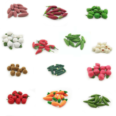 10Pcs Dollhouse Clay Vegetable 1:12 Miniature Greenstuff Accessories  Optional