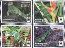 Tonga 2016 Wwf Iguane Lézard Reptile Nature Animaux Faune 4V Mnh