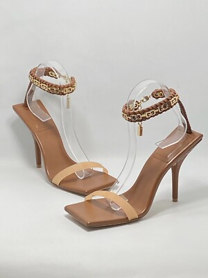 Givenchy 4G Woven Ankle Strap Stiletto Sandals size 38.5