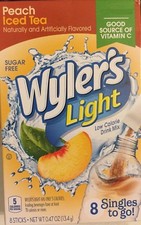 PEACH ICED TEA - WYLER'S LIGHT SINGLES TO GO DRINK MIX 80 PACKS ON THE GO